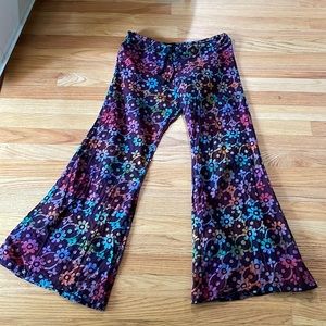 Hippie Rainbow Floral Bell Bottoms